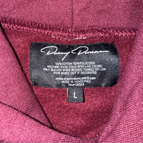 Danny Duncan Hoodie Men's Large (medium) Maroon Cotton I ❤️ Hot Moms Graphic - Picture 4 of 6